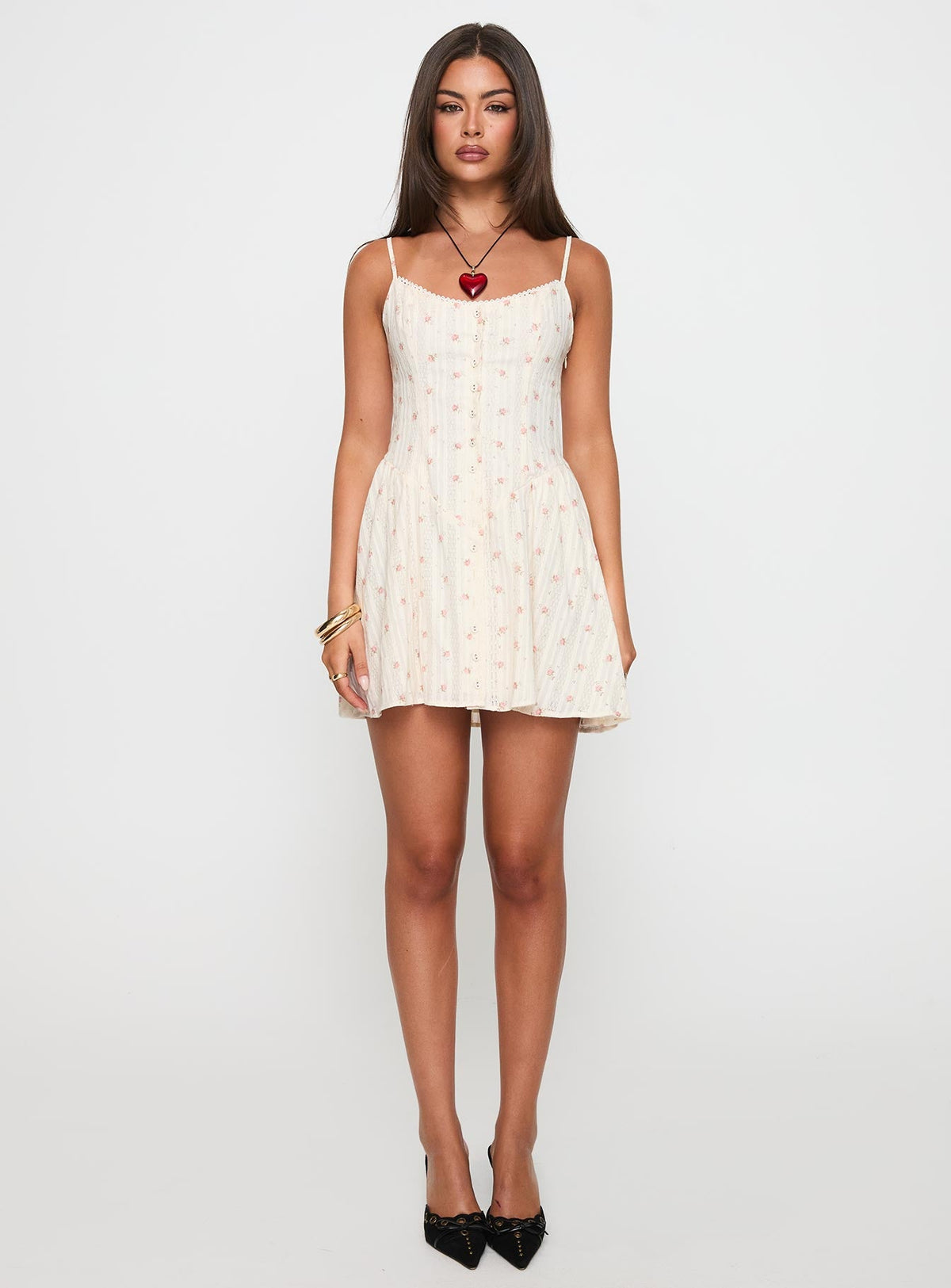 Toulouse Mini Dress Cream / Floral