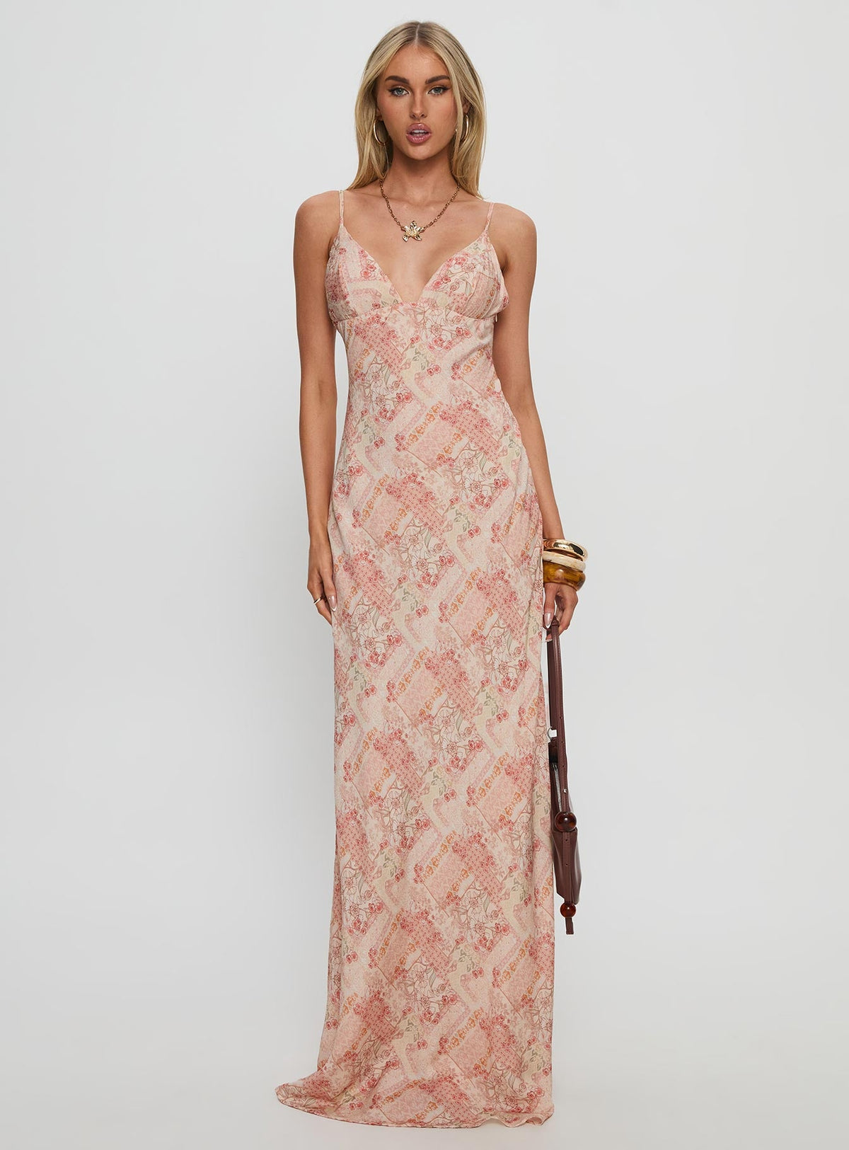 Magnolias Splice Maxi Dress Vintage Multi