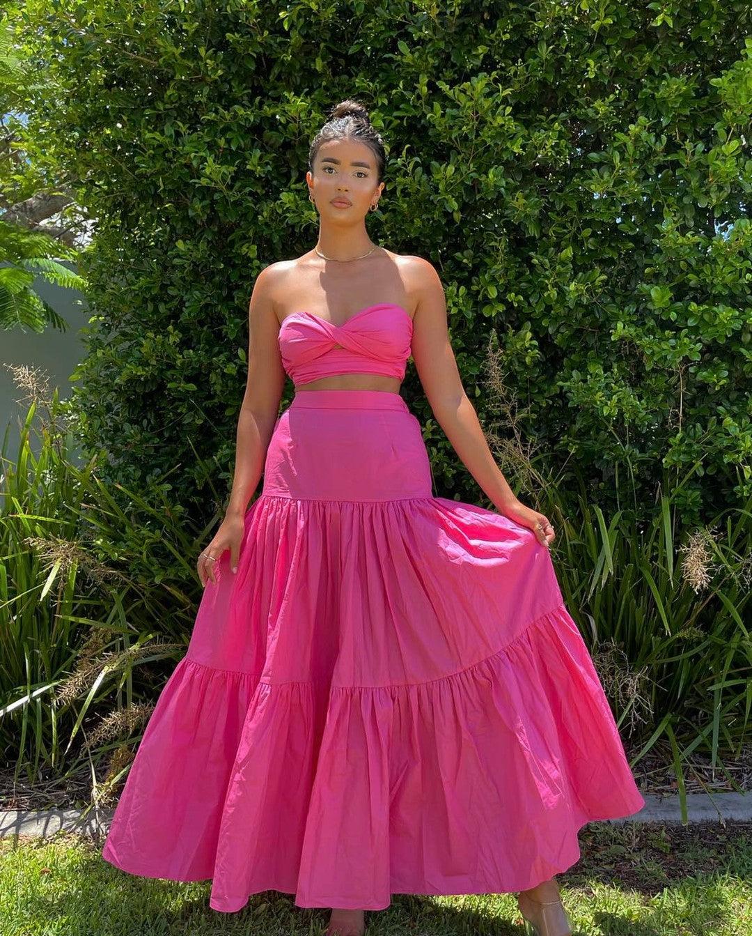 Ayla Maxi Skirt - Pink