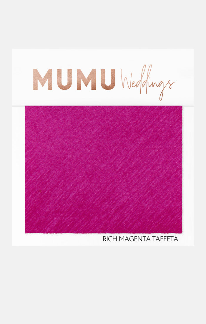 Bridesmaid Fabric Swatch ~ Rich Magenta Taffeta