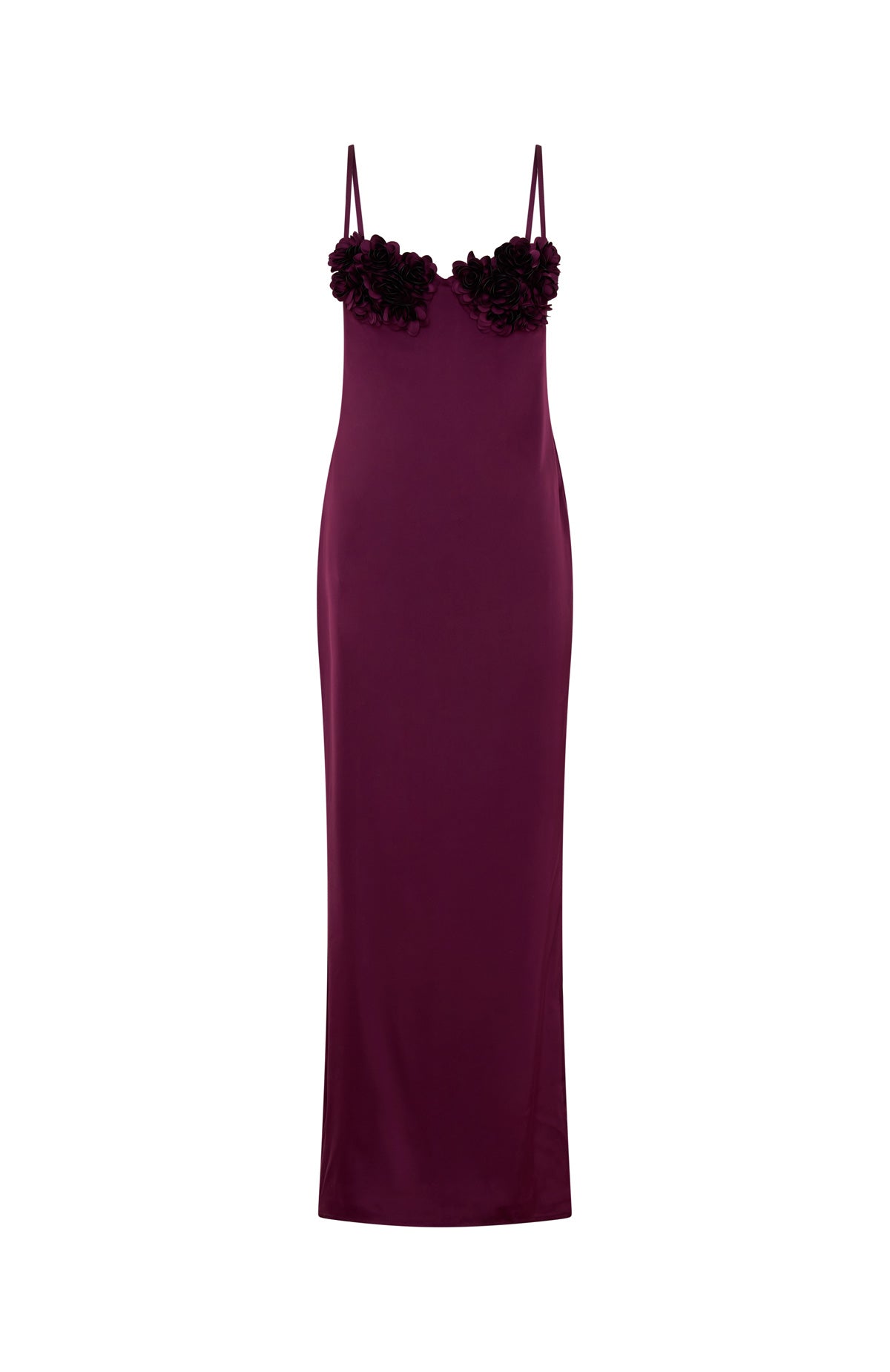 Sweet Petal Maxi Dress Burgundy