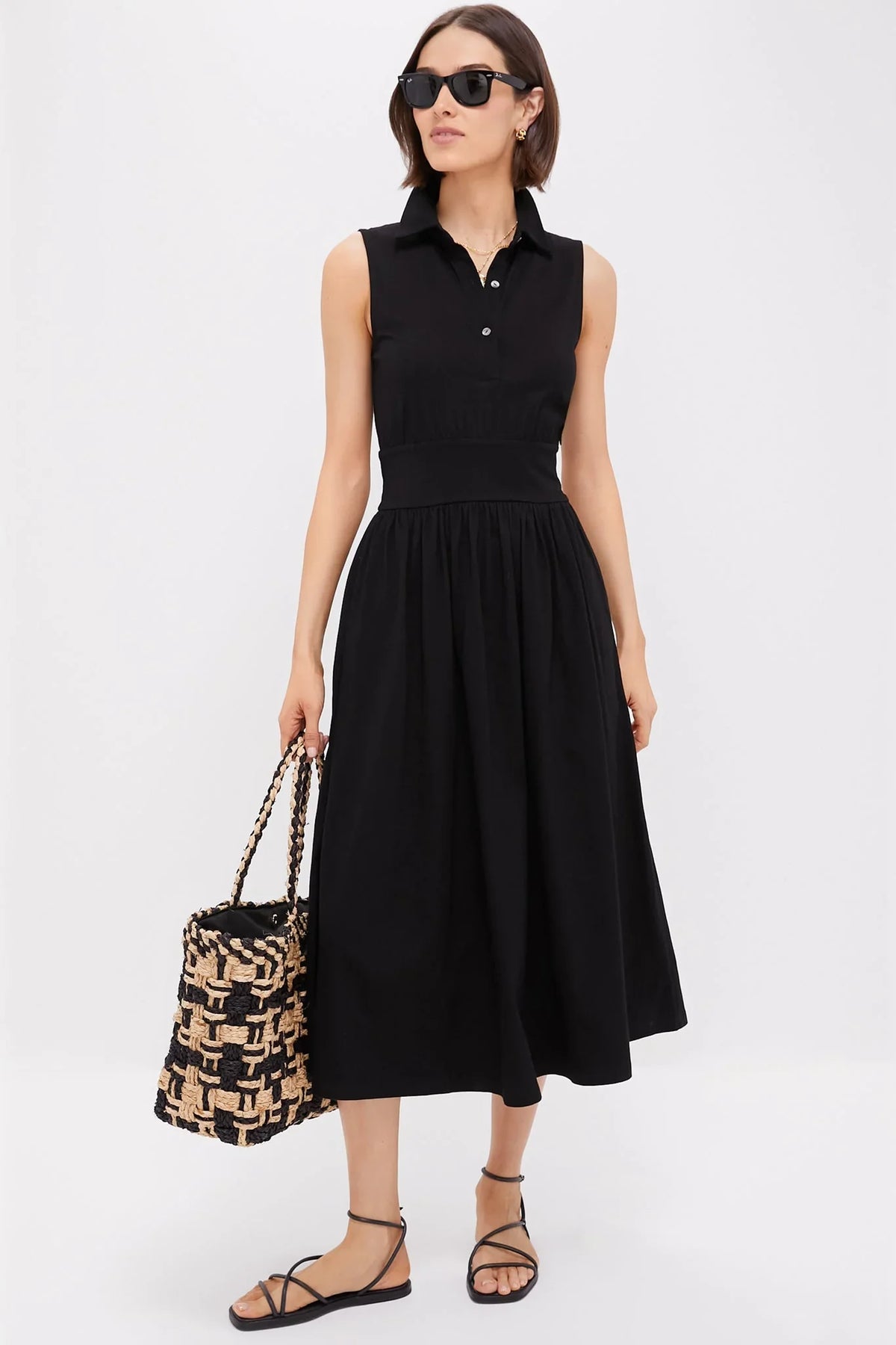 Black Mikaela Midi Dress