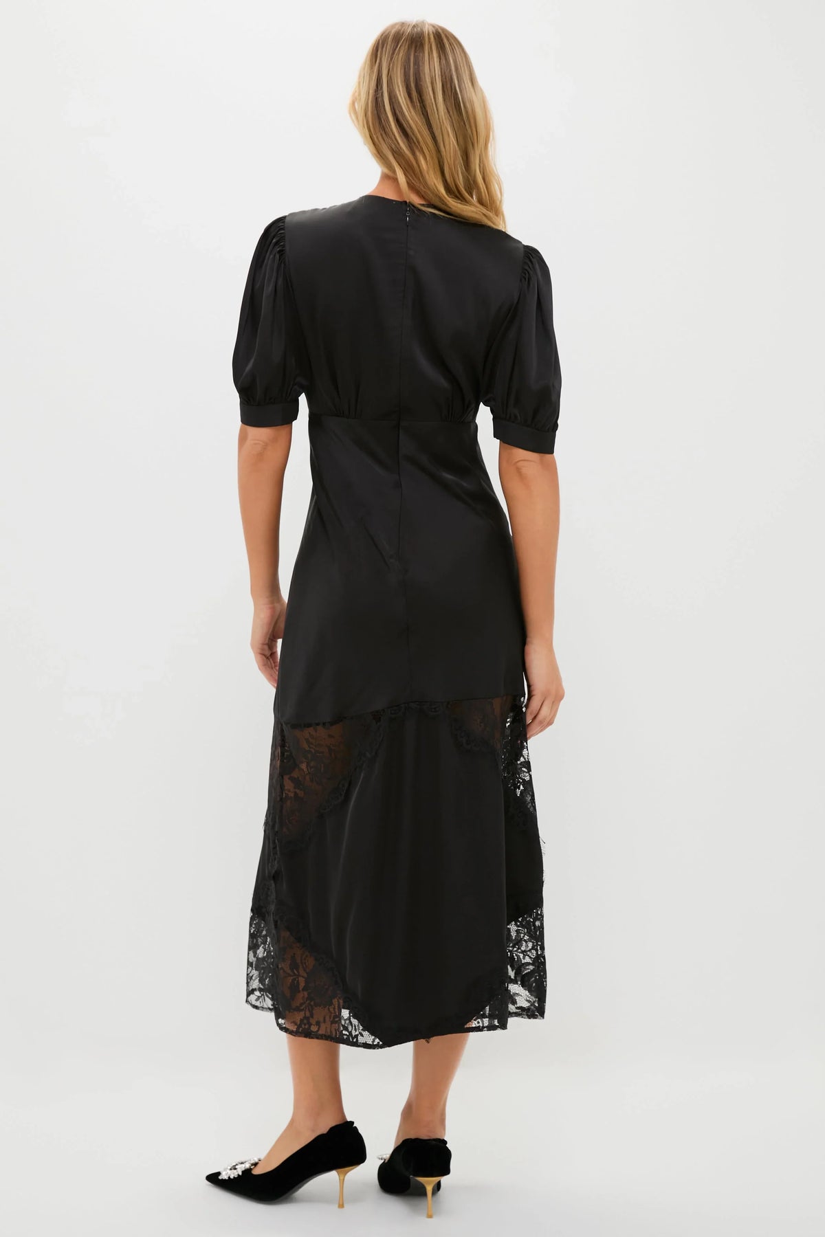 Black Lace Pierpont Midi Dress