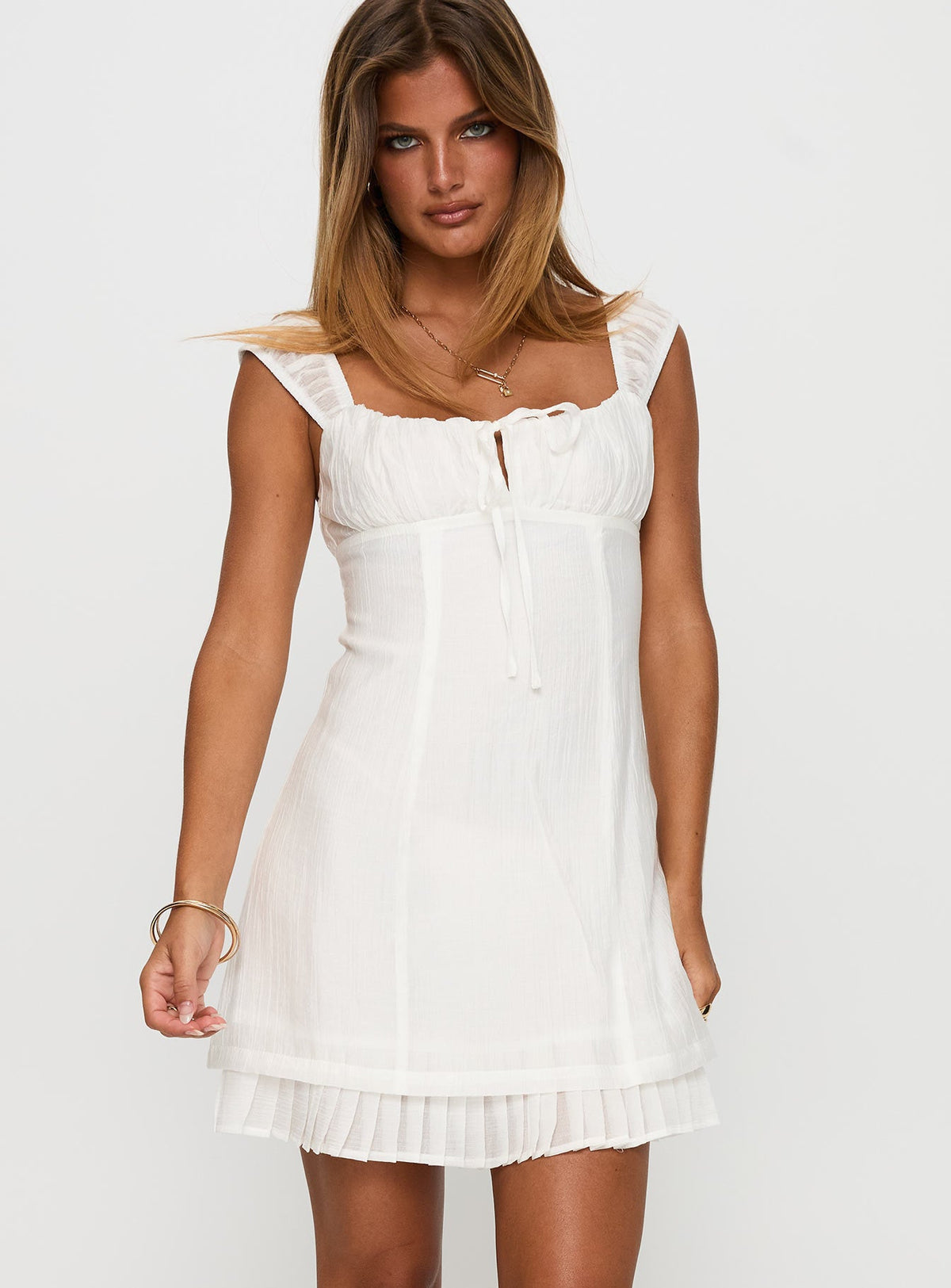 Eternally Yours Mini Dress White
