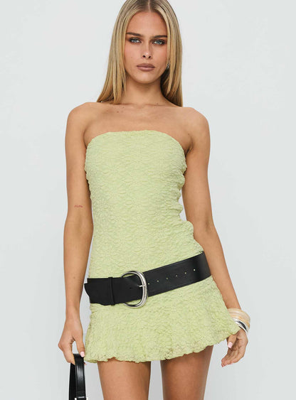 Vancesca Strapless Mini Dress Lime