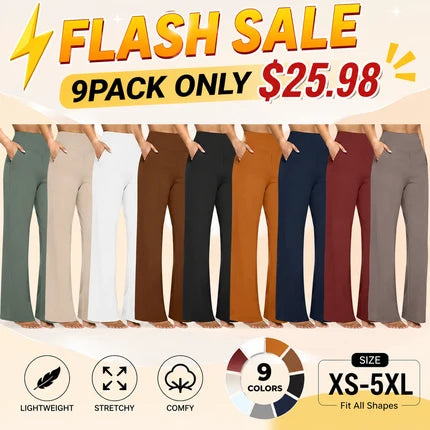 Women’s High-Waisted Wide-Leg Pants – Flattering, Comfortable & Stylish with Pockets