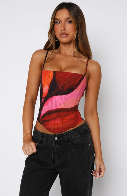 You'll Be Ok Bustier Sunset Petal