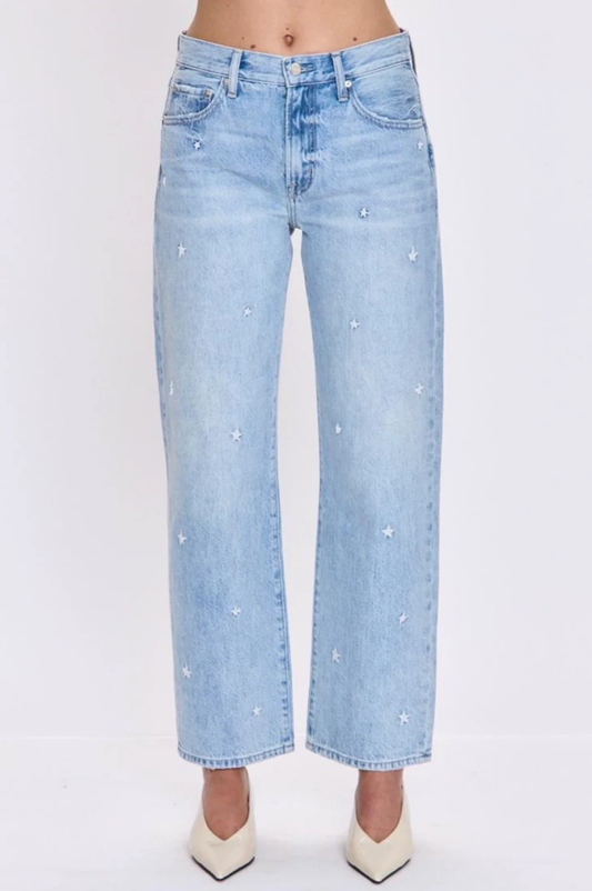 Lexi Mid Rise Bowed Straight Jean - Stellar Vintage