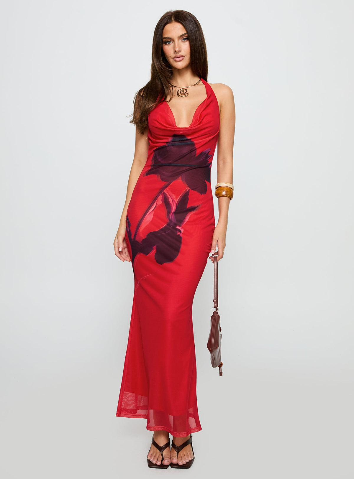 Bittersuite Cowl Maxi Dress Multi