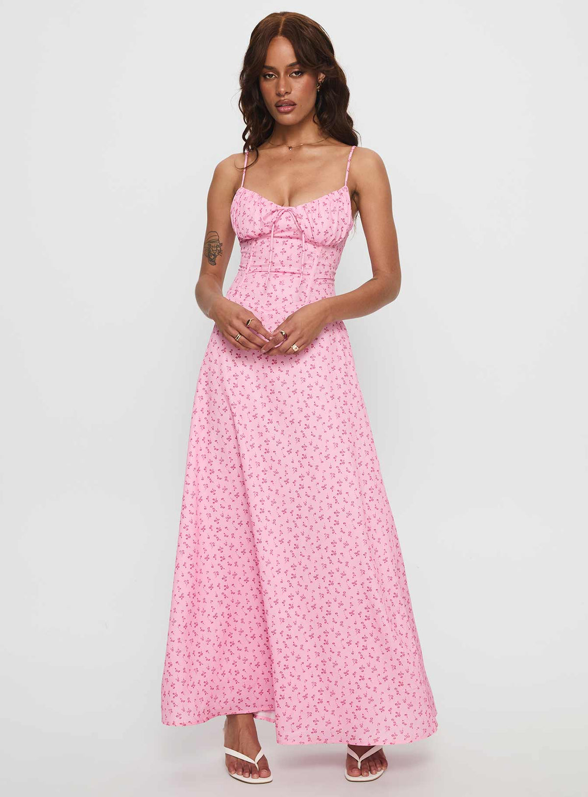 Members Only Maxi Dress Pink Floral