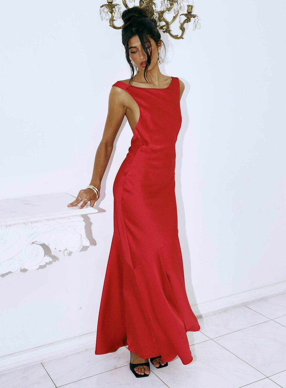 Forbidden Feelings Maxi Dress Red