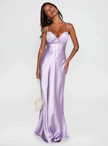 Fadyen Bias Cut Maxi Dress Lilac