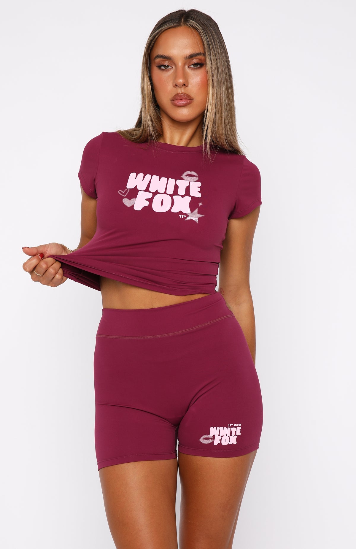 11th Street Sweet Kisses Bike Shorts Very Berry