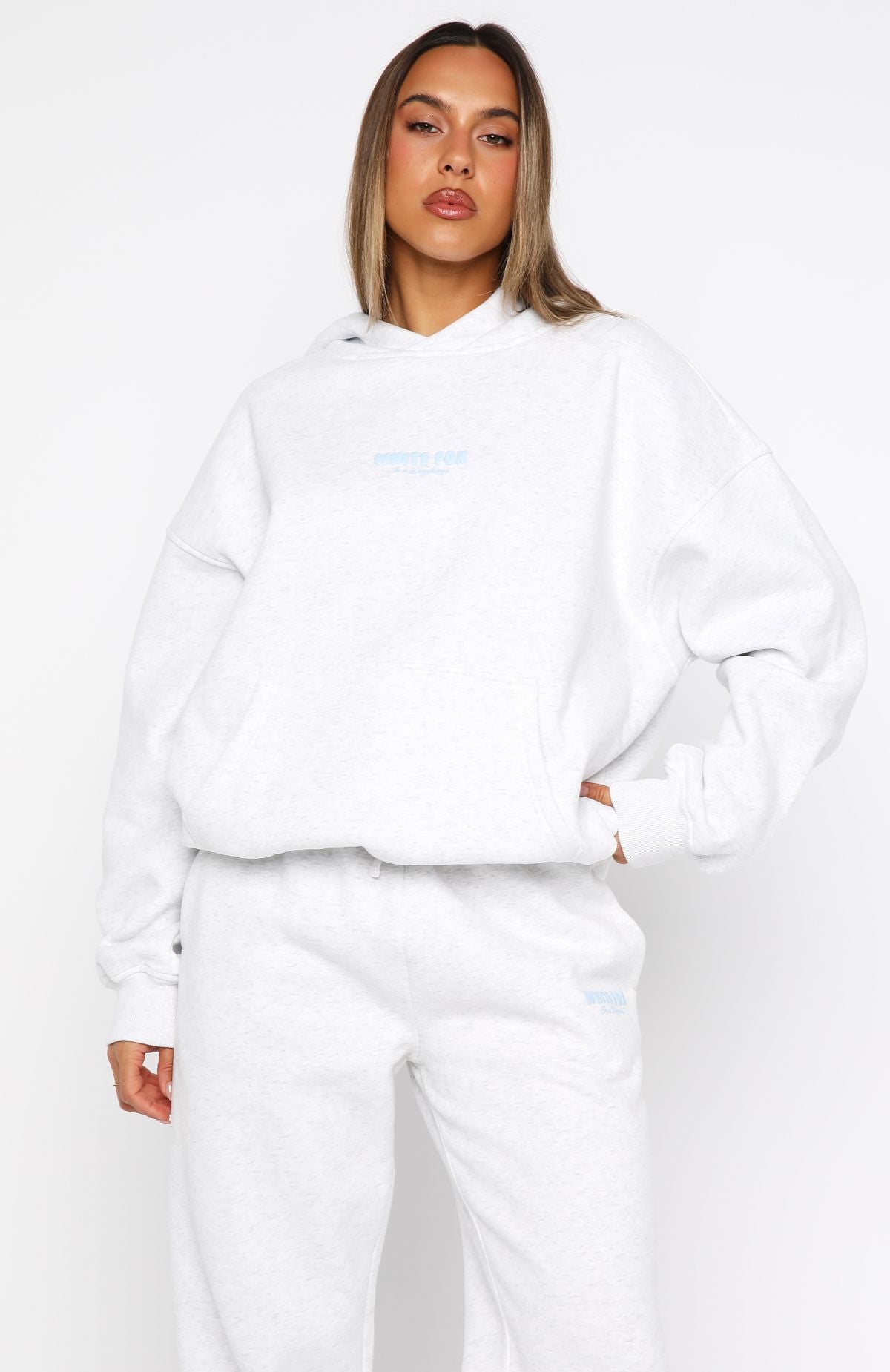 Daydreamers Nadia Oversized Hoodie Grey Marle