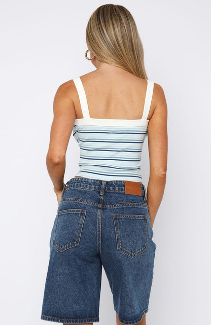Electric Energy Tank Top Blue Stripe