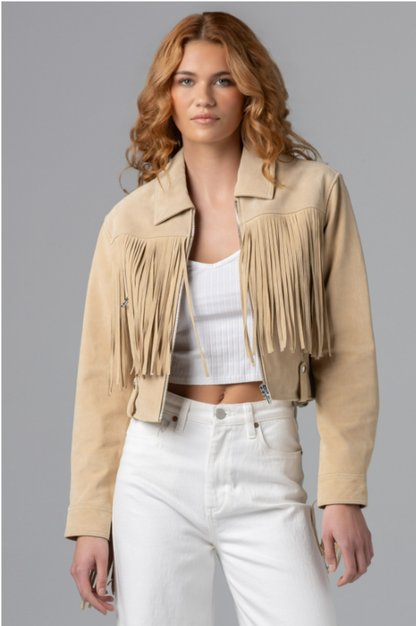 Morning Latte Fringe Jacket