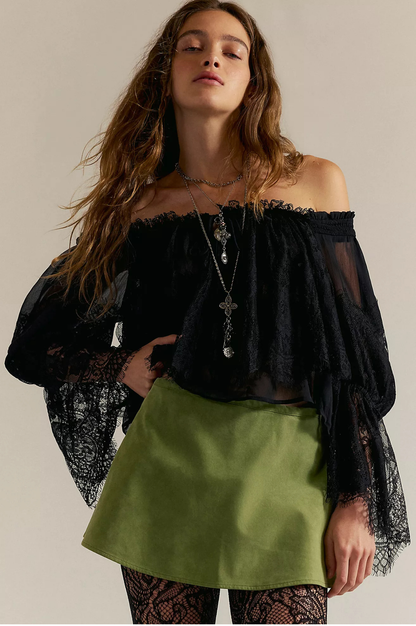 Paradise Found Suede Skort