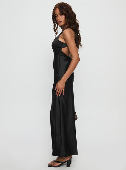 Alter Egos Drape Maxi Dress Black