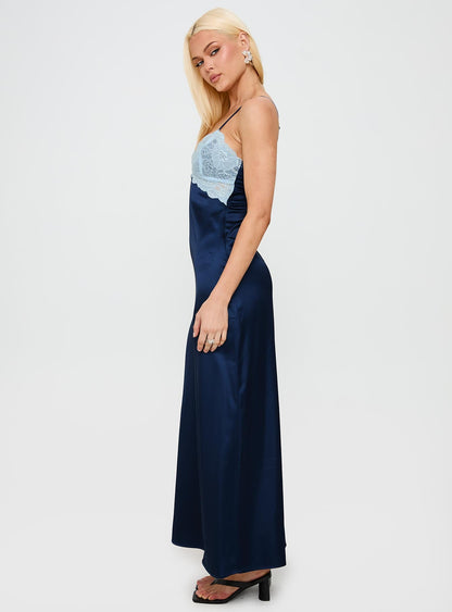 Better Than Words Lace Maxi Dress Navy