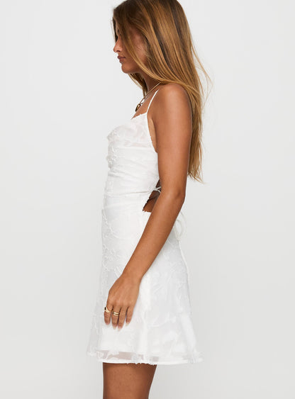 Celena Mini Dress White / Floral
