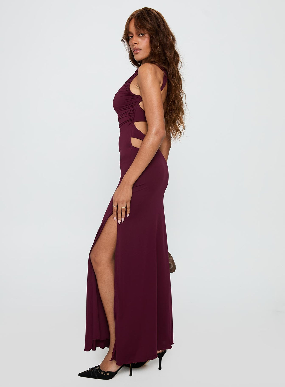 Undeniable Cut Out Maxi Dress Plum