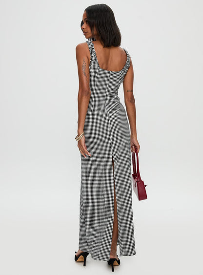 Roundtrip Maxi Dress Black / White