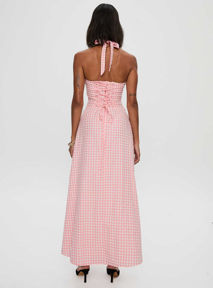 Lucky For You Halter Maxi Dress Multi