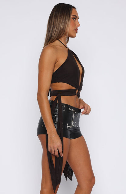 Trophy Girl PU Short Black