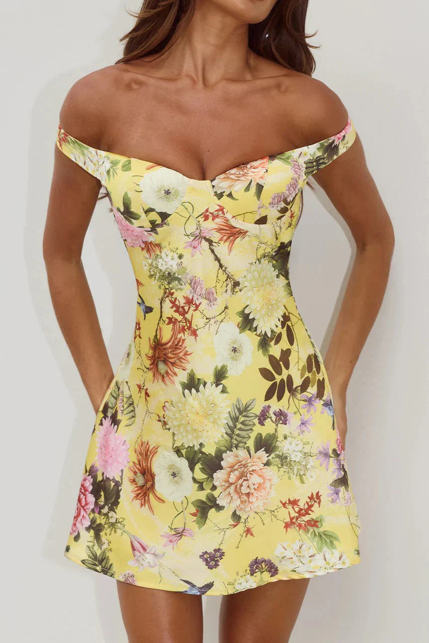 Aveta Mini Dress - Kendall Yellow