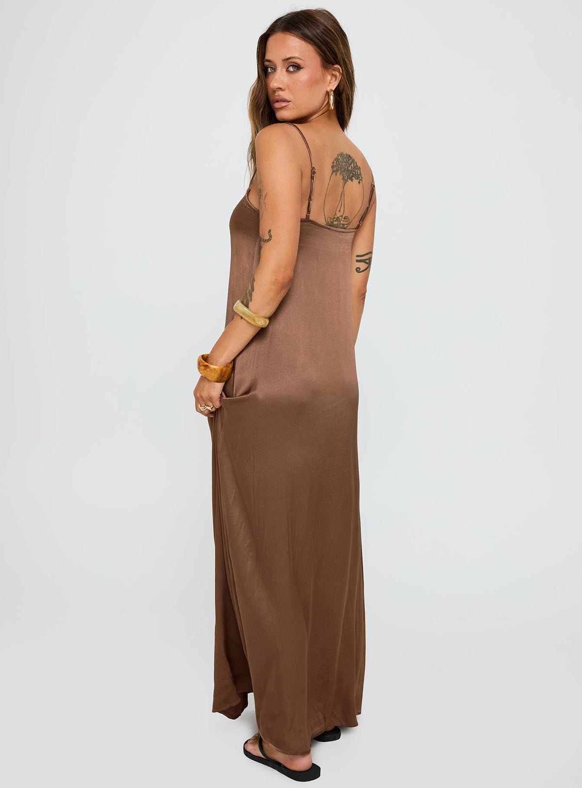 Apple Cider Maxi Dress Brown