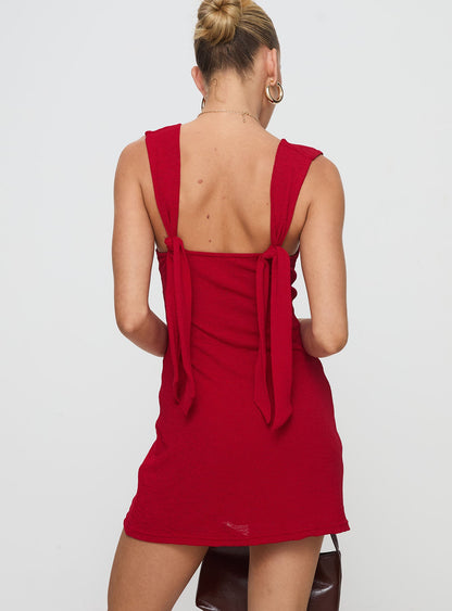 Steward Mini Dress Red Petite
