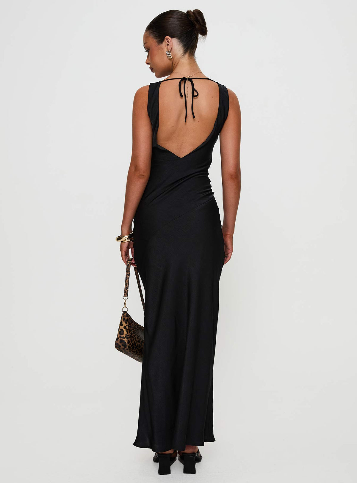 Make Memories Cowl Neck Maxi Dress Black