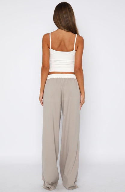 True Feelings Wide Leg Pants Moon