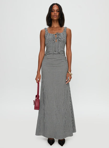 Roundtrip Maxi Dress Black / White