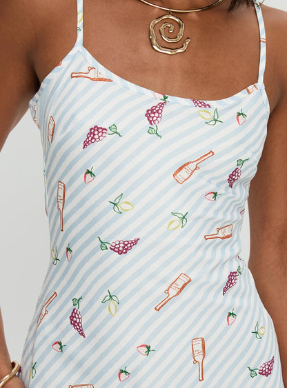Charcuterie Maxi Dress Blue