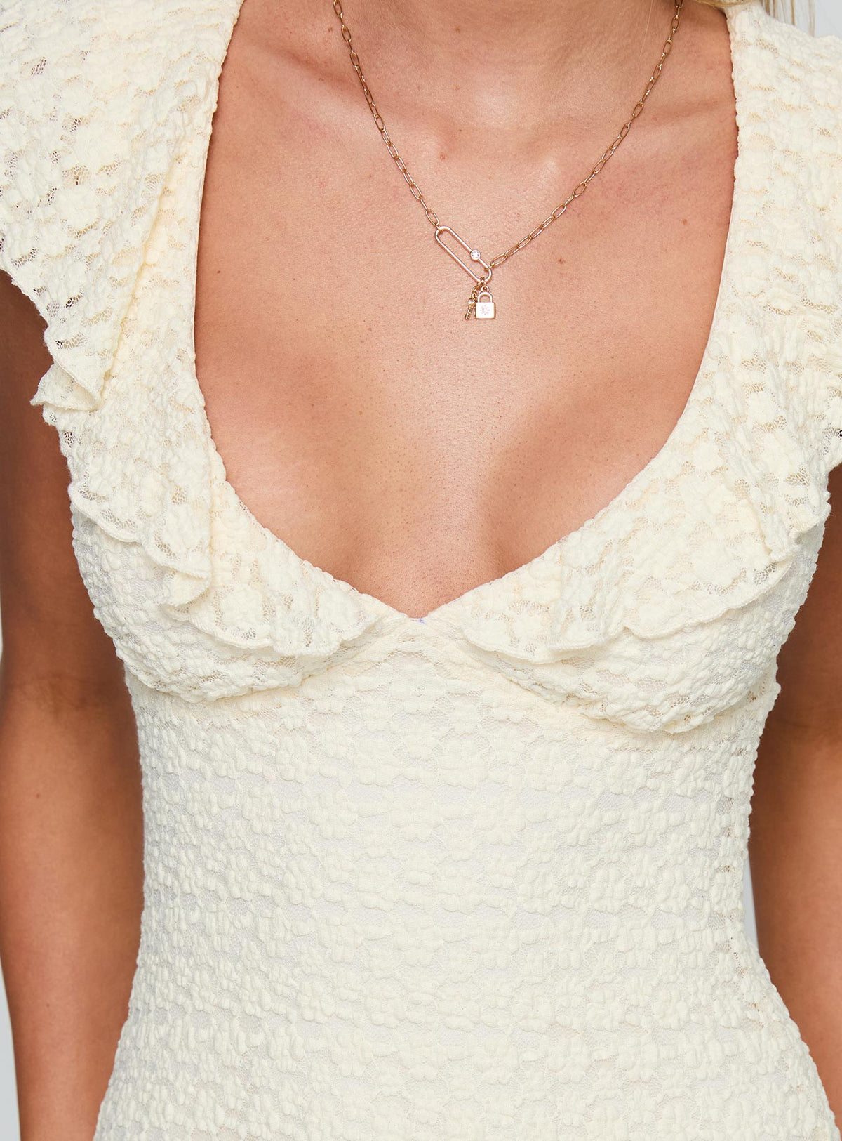 Flying Overhead Mini Dress Cream