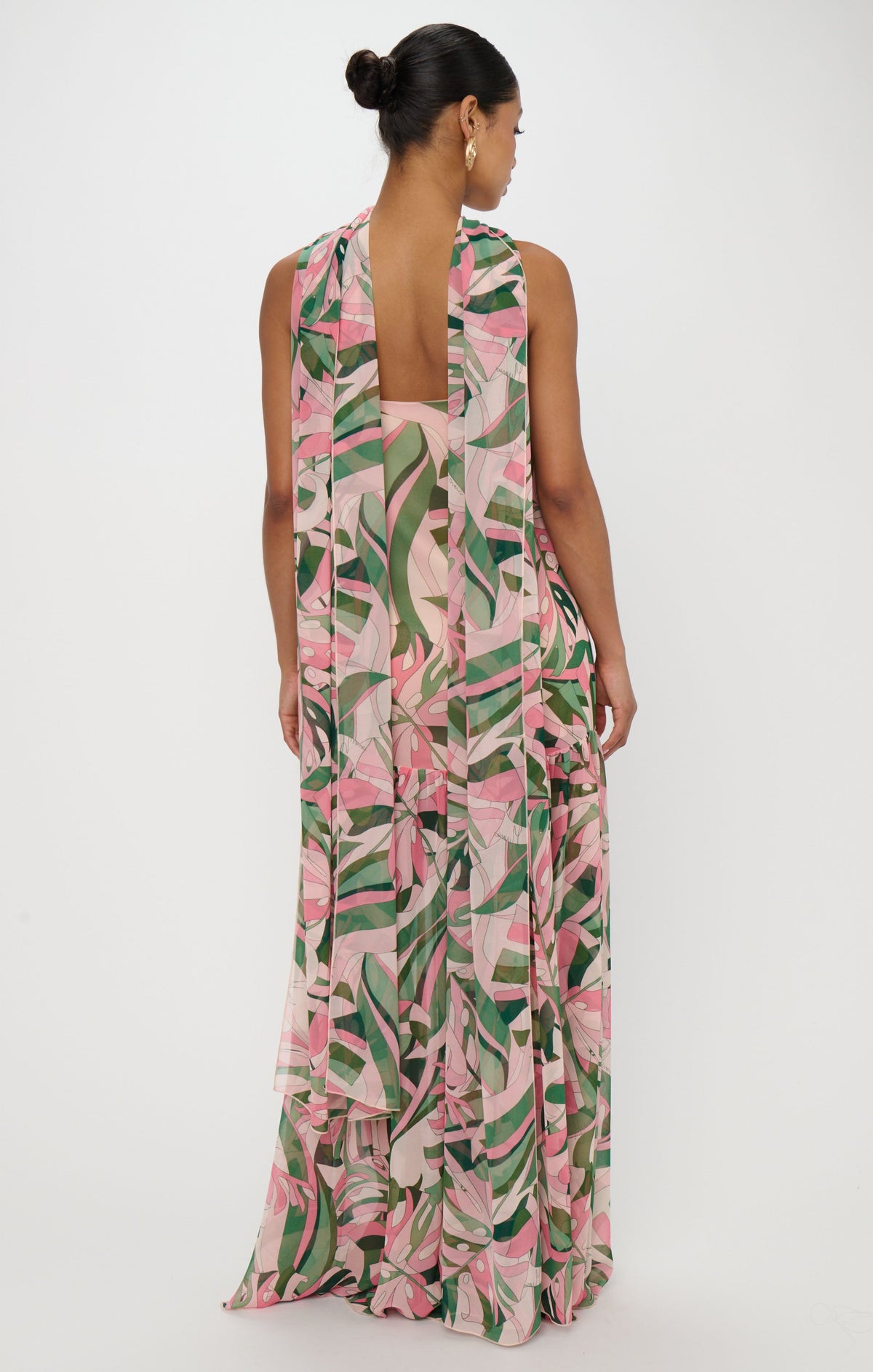 Dalia Maxi Dress ~ Flamingo Palms