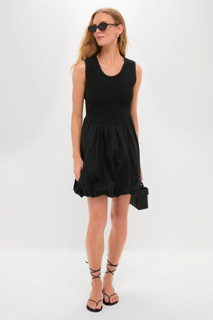 Black Smocked Marisa Dress