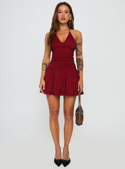 Mariachi Mini Dress Red