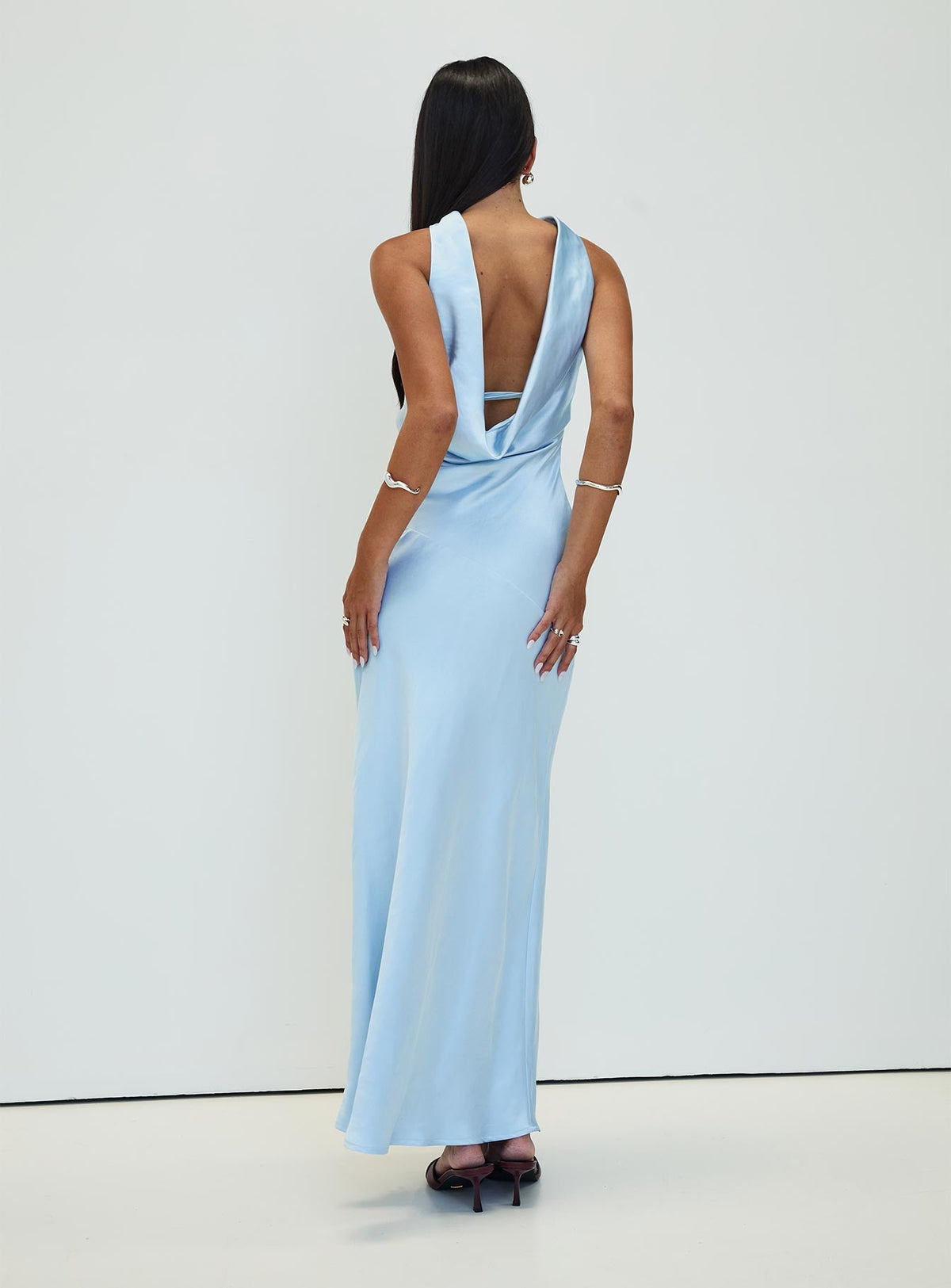 Legacies Strapless Maxi Dress Icy Blue Petite