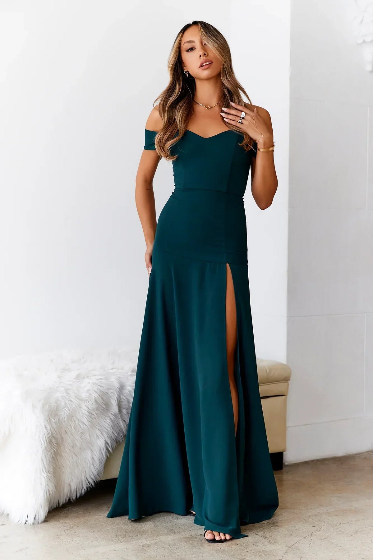 Blushing Cinderella Maxi Dress
