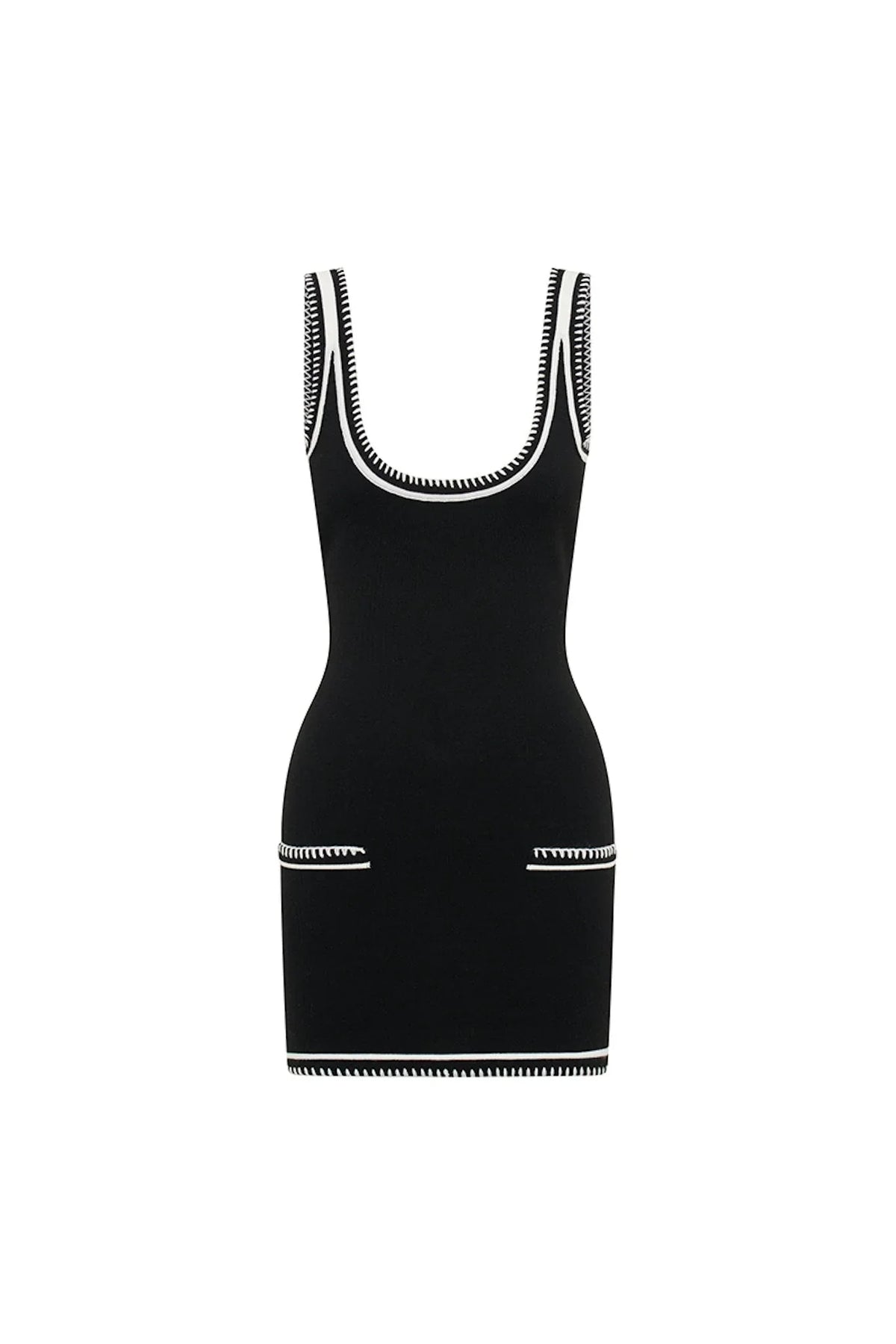 Beverly Mini Dress - Black/White