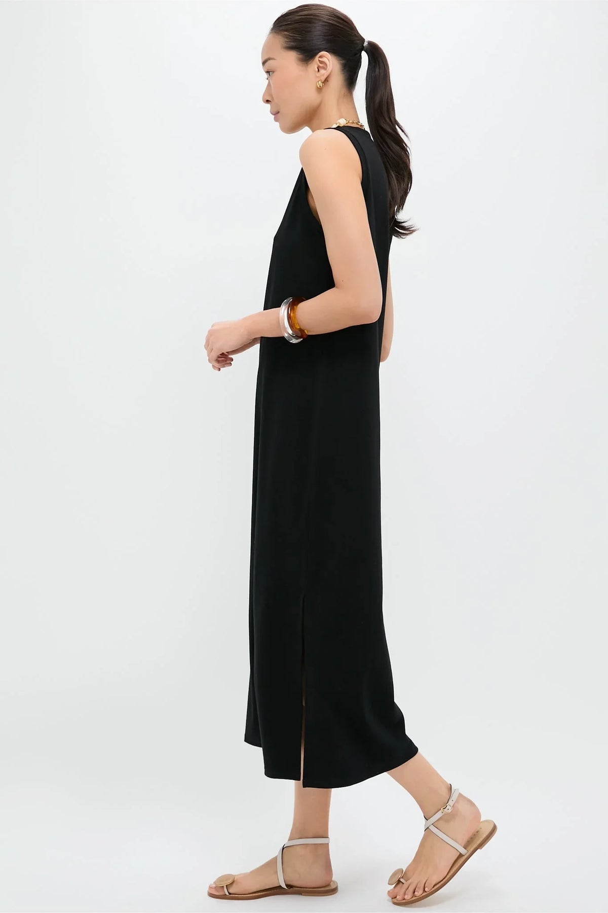 Black Sleeveless Gio Maxi Dress