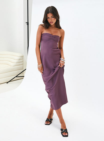Maryska Strapless Maxi Dress Purple