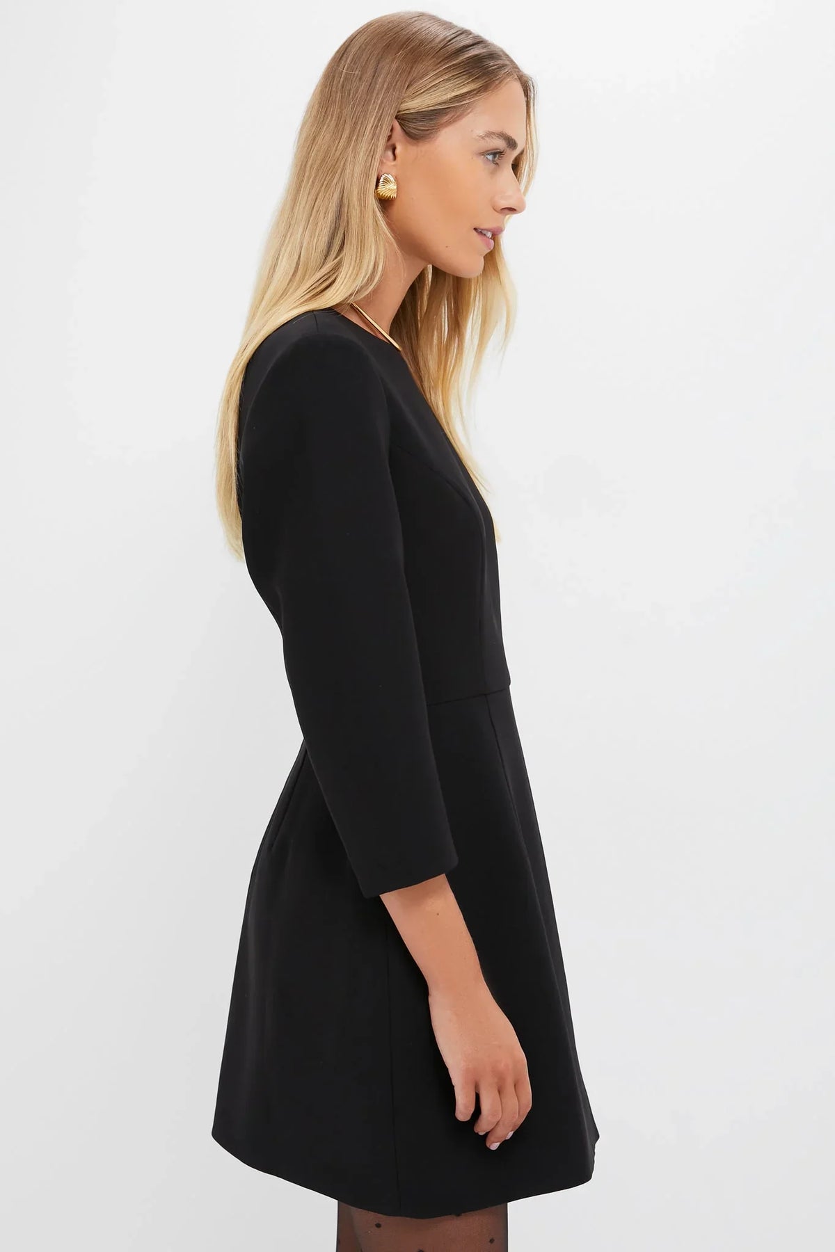 Black Crepe Haley Dress