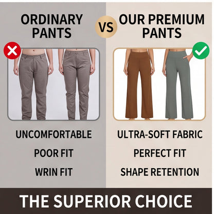 Women’s High-Waisted Wide-Leg Pants – Flattering, Comfortable & Stylish with Pockets