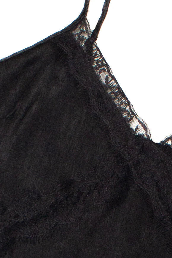 Black Midi Slip Dress