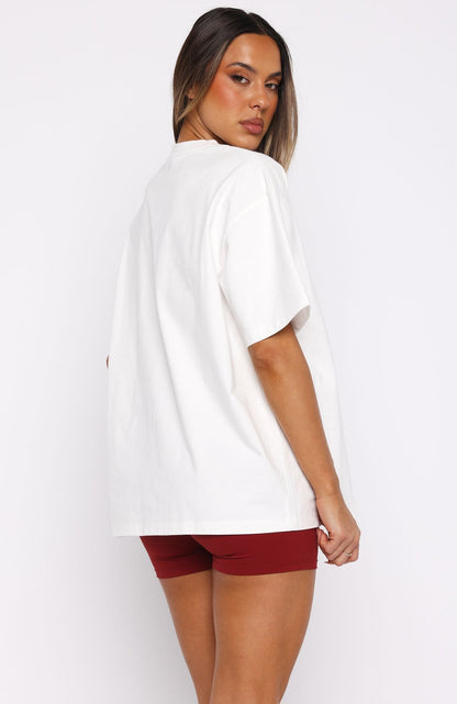 Club 14 Peyton Oversized Tee White