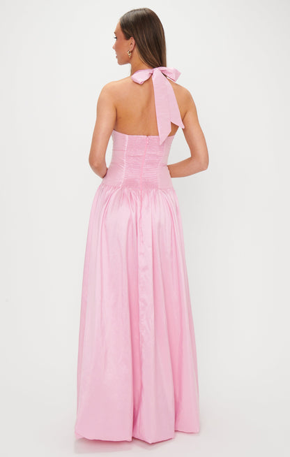Eliza Maxi Dress ~ Light Pink Light Taffeta