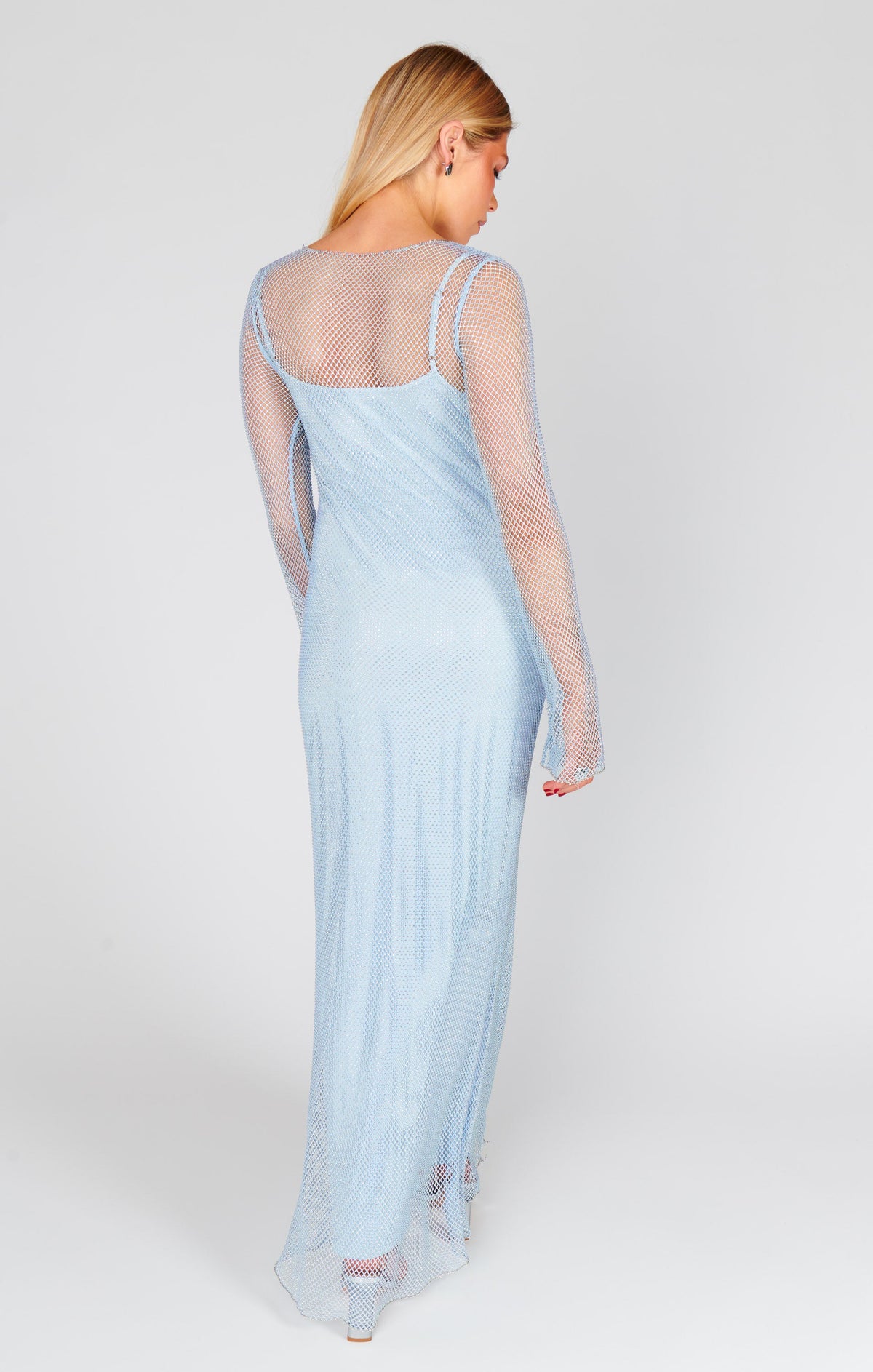 Iconic Maxi Dress ~ Light Blue Glitz
